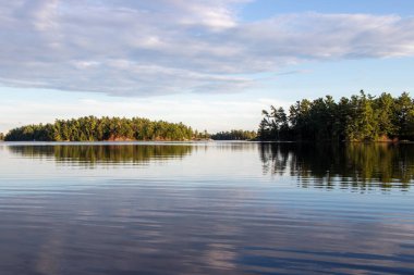 Georgian Körfezi 'ndeki Kemik Adası' nda deniz tarağı gölü sahnesi 