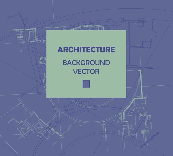 平らな面に抽象的な建築詳細の図面. — ストックベクタ