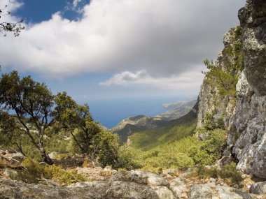 Mallorca Adası, İspanya'nın kuzey tarafında kayalık sahilleri.