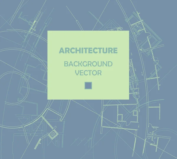 Tekening van abstracte architectonische details op vlakke ondergrond. — Stockvector