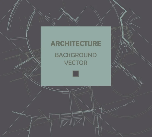 Dibujo de detalle arquitectónico abstracto en superficie plana . — Vector de stock