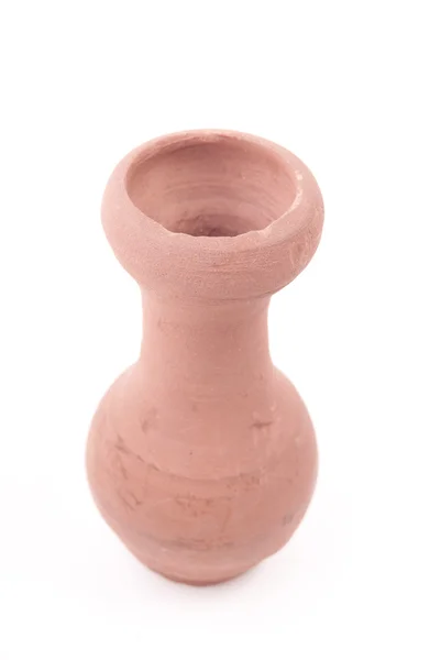 Vaso di argilla isolato su sfondo bianco . — Foto Stock