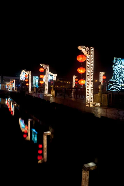 Vista nocturna de Hoi An, Vietnam . — Foto de Stock