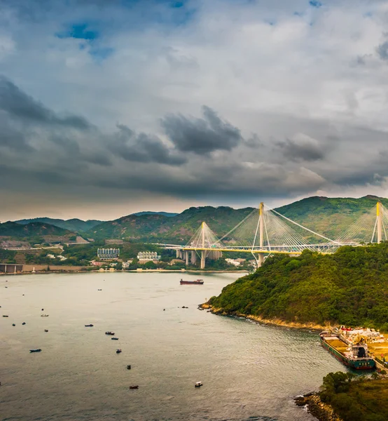 Tsing Ma Bridge, Hong Kong, Chiny. — Zdjęcie stockowe