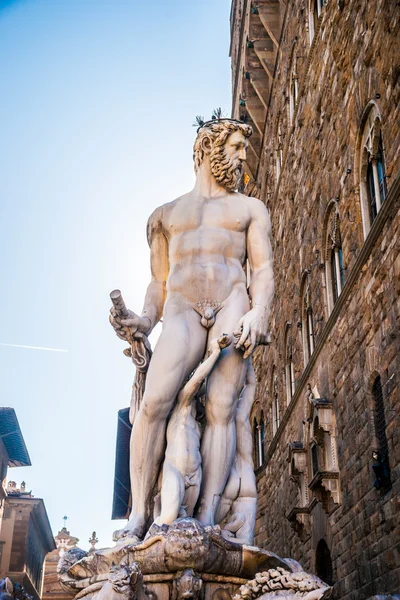 Neptunus fontän i Florens, Italien. — Stockfoto