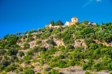 Küçük dağ köyü Deia Mallorca, Spa güzel görünümü