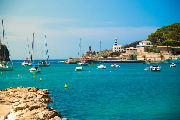 Puerto de Soller, Port Mallorca island — Stock Fotó