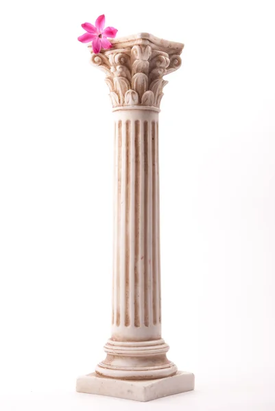 stock image Classical column with flower