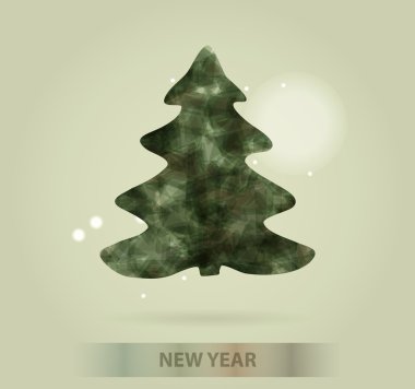 Yeni yıl mesajı afiş, elle çizilmiş