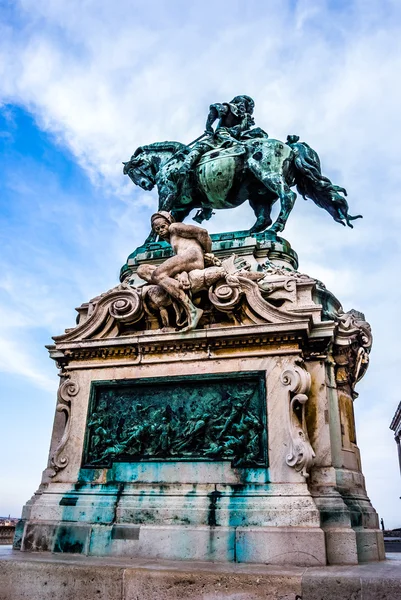 Detalhe da estátua de Savoyai Eugen em Budapeste . — Fotografia de Stock