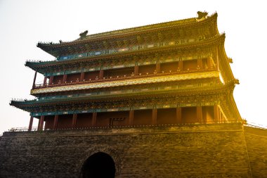 Pekin, Çin Tiananmen Meydanı 'ndaki Zhengyangmen Kapısında
