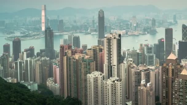 Timelapse noche a día de Hong Kong — Vídeos de Stock