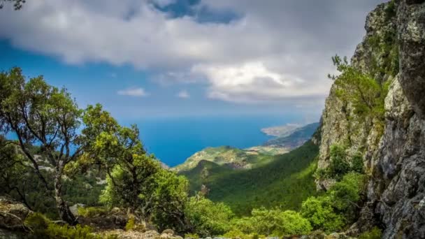 마요르카 섬, 스페인의 북부의 타임랩스 영상. — 비디오