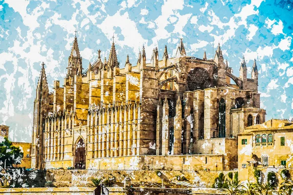 Catedral de Palma de Maiorca. — Fotografia de Stock