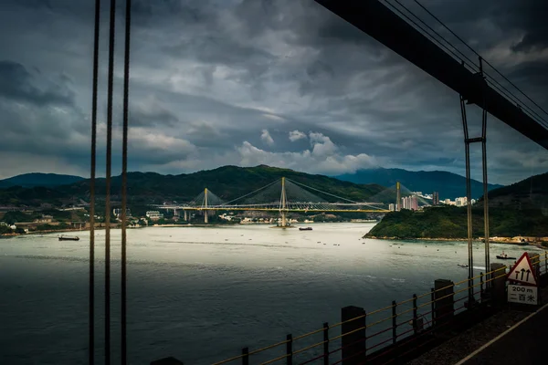 青馬大橋、Hong Kong、中国. — ストック写真