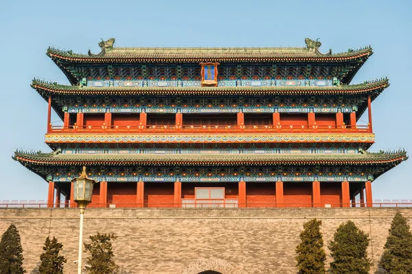 Peking, Kina vid Zhengyangmen Gatehouse på Himmelska fridens torg — Stockfoto