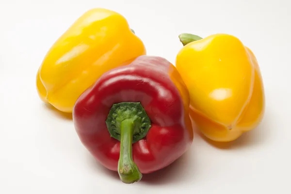 Paprika 's op een witte achtergrond — Stockfoto