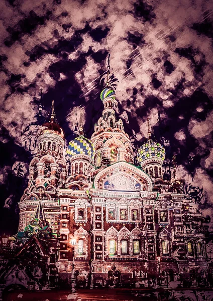 Iglesia sobre la Sangre derramada en San Petersburgo, Rusia . —  Fotos de Stock