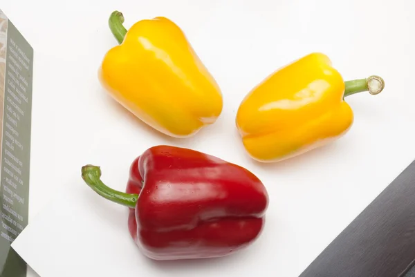 Bell Peppers on a white background — Stock Photo, Image