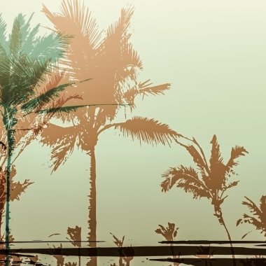 palmiye ağacı yazdırma