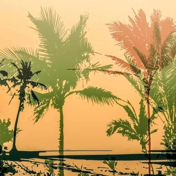 Palmiye ağacı yazdırma — Stok fotoğraf
