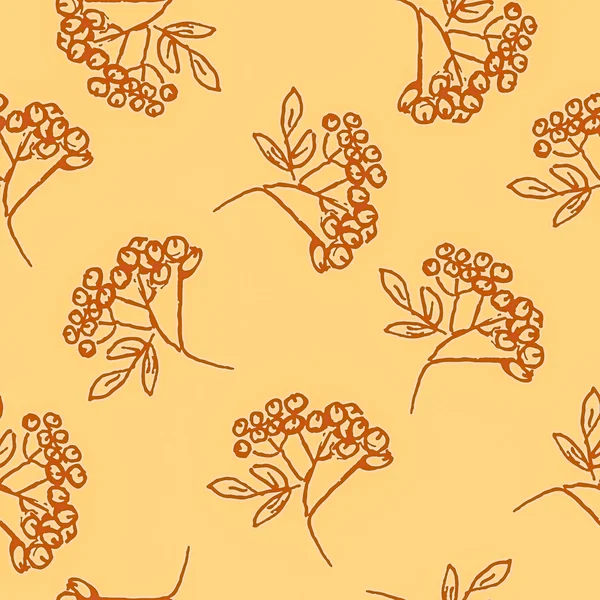 Seamless pattern with hand drawn leaves — Stock Photo, Image