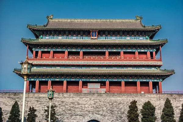 Peking, Kina vid Zhengyangmen Gatehouse på Himmelska fridens torg — Stockfoto