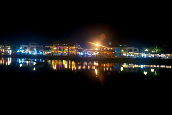 Nacht uitzicht van Hoi An, Vietnam. — Stockfoto