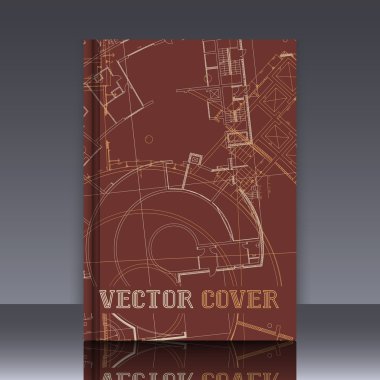 Düz yüzeye soyut mimari detay çizim.