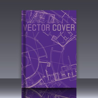 Düz yüzeye soyut mimari detay çizim.