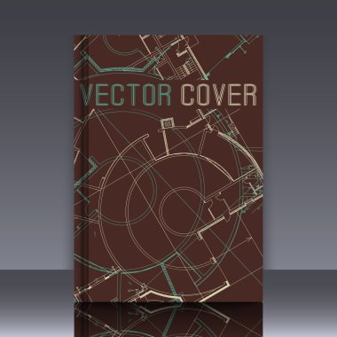 Düz yüzeye soyut mimari detay çizim.