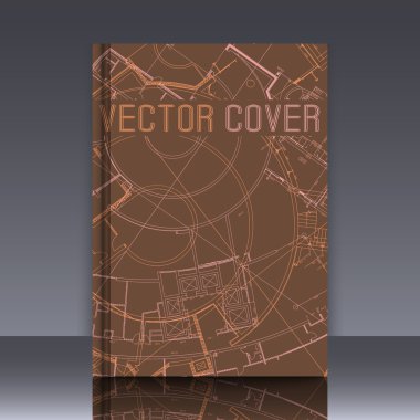 Düz yüzeye soyut mimari detay çizim.