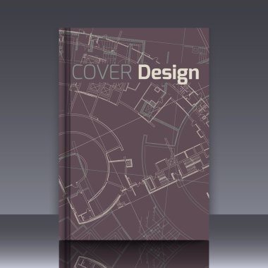 Düz yüzeye soyut mimari detay çizim.