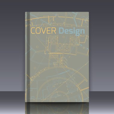 Düz yüzeye soyut mimari detay çizim.