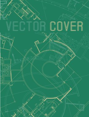 Düz yüzeye soyut mimari detay çizim.