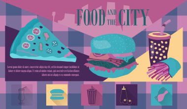 Fast food vektör çizim ile kutsal kişilerin resmi