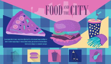 Fast food vektör çizim ile kutsal kişilerin resmi