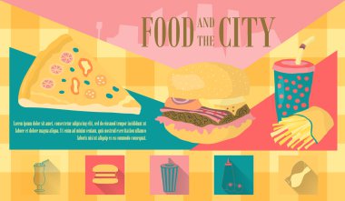 Fast food vektör çizim ile kutsal kişilerin resmi