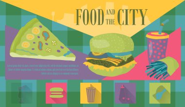 Fast food vektör çizim ile kutsal kişilerin resmi