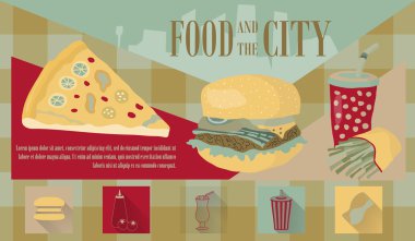 Fast food vektör çizim ile kutsal kişilerin resmi