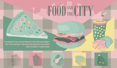 Fast food vektör çizim ile kutsal kişilerin resmi