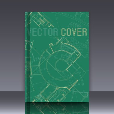 Düz yüzeye soyut mimari detay çizim.