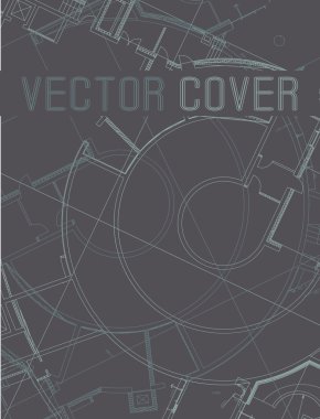 Düz yüzeye soyut mimari detay çizim.