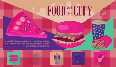 Fast food vektör çizim ile kutsal kişilerin resmi