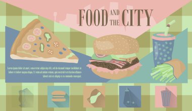 Fast food vektör çizim ile kutsal kişilerin resmi