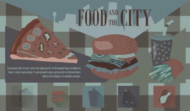 Fast food vektör çizim ile kutsal kişilerin resmi