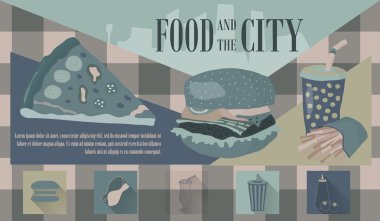 Fast food vektör çizim ile kutsal kişilerin resmi