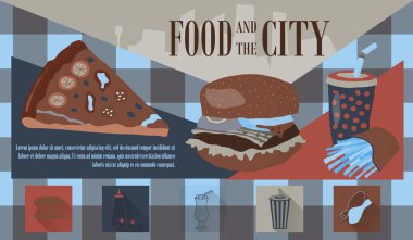 Fast food vektör çizim ile kutsal kişilerin resmi