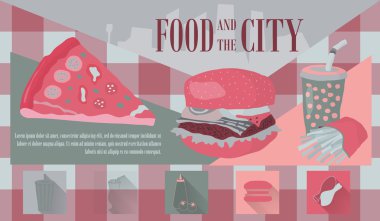 Fast food vektör çizim ile kutsal kişilerin resmi