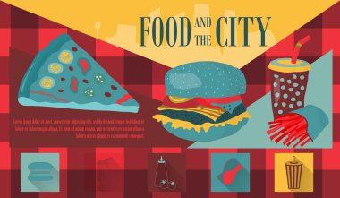 Fast food vektör çizim ile kutsal kişilerin resmi